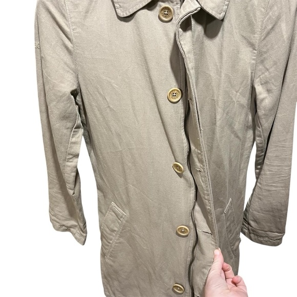 Zadig & Voltaire Men’s Tan Linen Blend Trench Style Coat - Picture 2 of 13